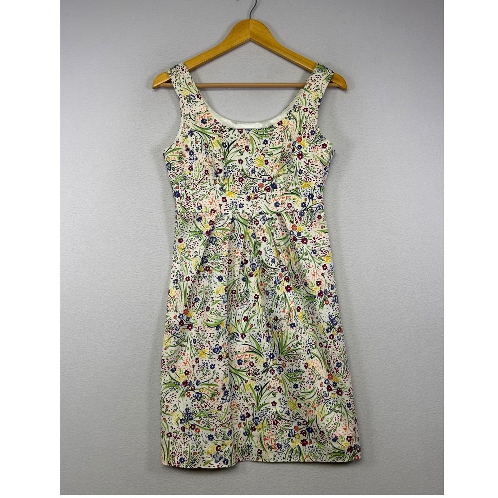 Cottagecore Petite Sophisticate Women 2P White Floral Sleeveless Sheath Dress